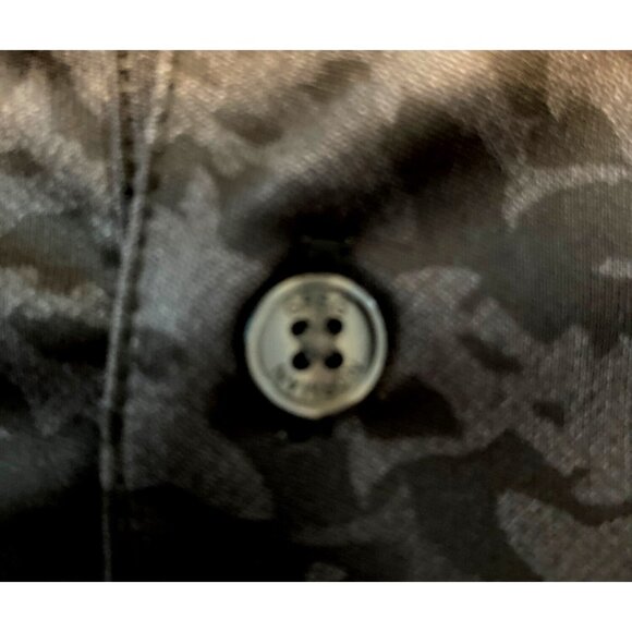 Greg Norman Mens Black Camo Polo Shirt S Moisture Wicking UPF 30+ Sun Protection - Picture 4 of 4